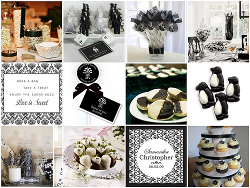 Black White Vintage Glam Inspiration Board 